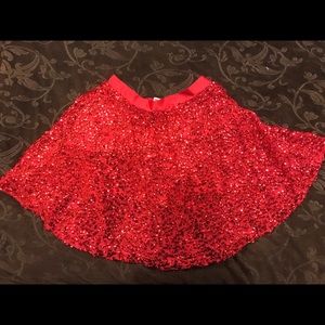 Sequin red skirt